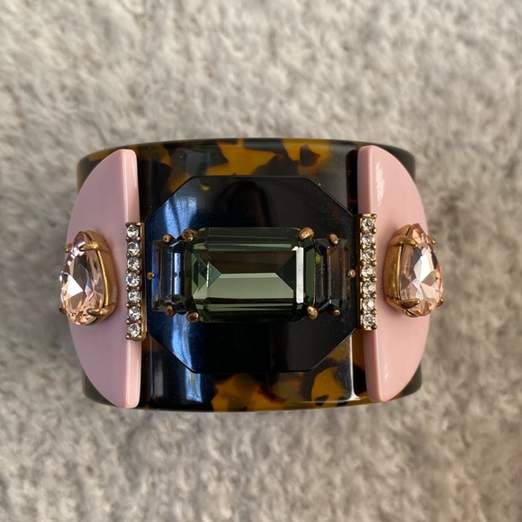 **SOLD** J.Crew tortoise lucite gem cuff - Picture 2 of 7